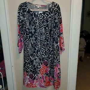 NWT. Studio Works 2x Black & Pink long sleeves pretty dress